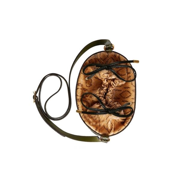 Gucci Horsebit 1955 Snakeskin Bucket Bag | Green/Brown | NWT - Picture 5 of 7